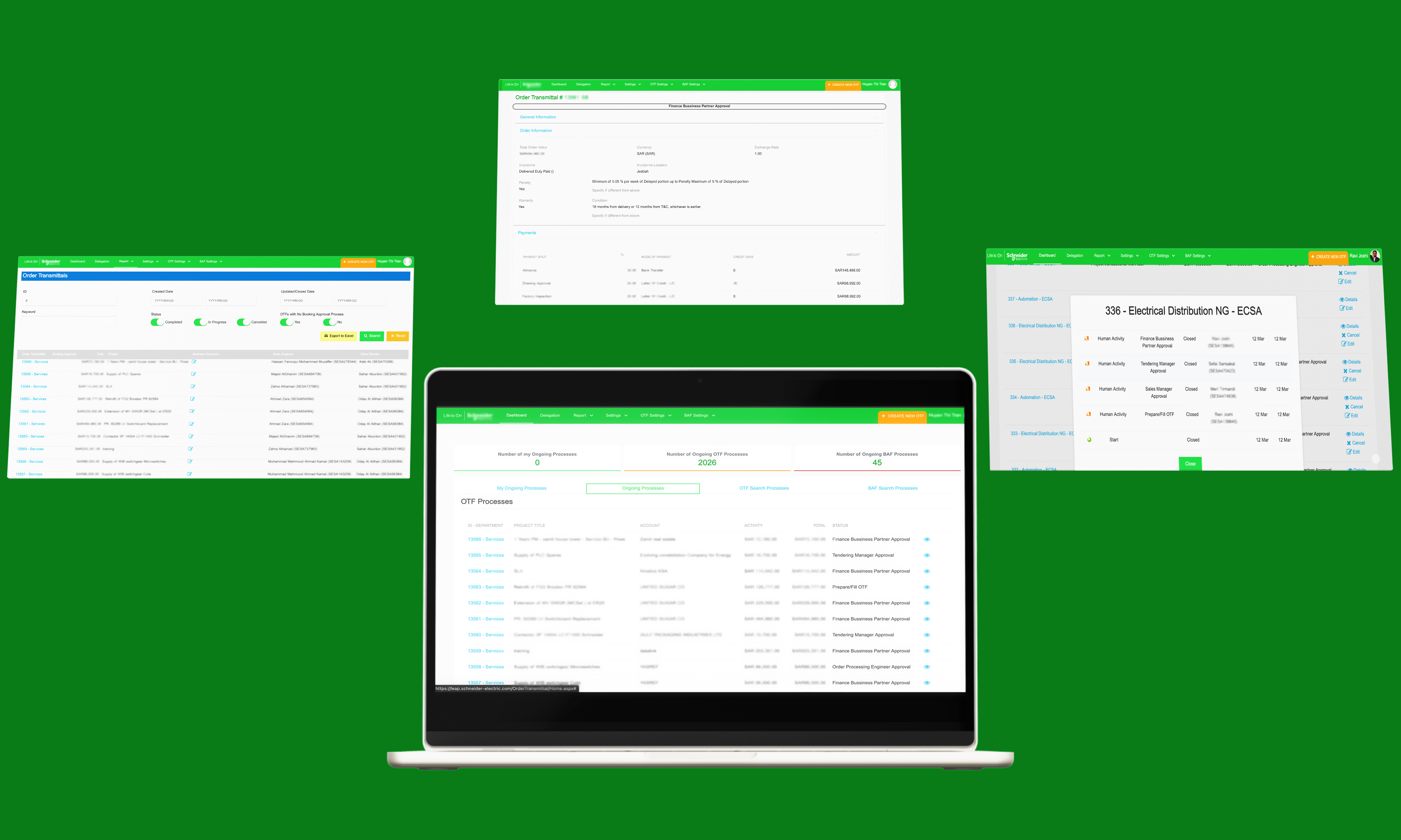 Order Transmittal and Booking Approval Application